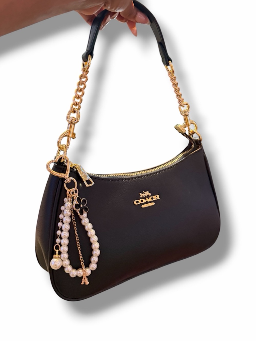 Coach Black Leather Crossbody Bag with Gold Hardware - Picture 5 of 7